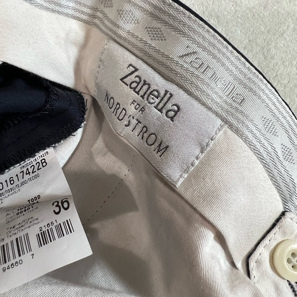 Zanella Made in Italy 36W 32L 100% Lambswool Dark Blue Dress Pants Slacks - Picture 3 of 9